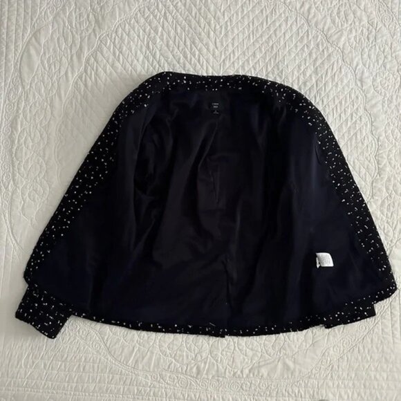 J. Crew 365 Tweed Going Out Blazer Jacket in Deepest Navy Size 8 J8119 - Picture 16 of 16